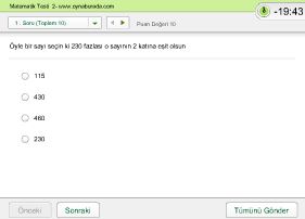 Matematik Testi 2